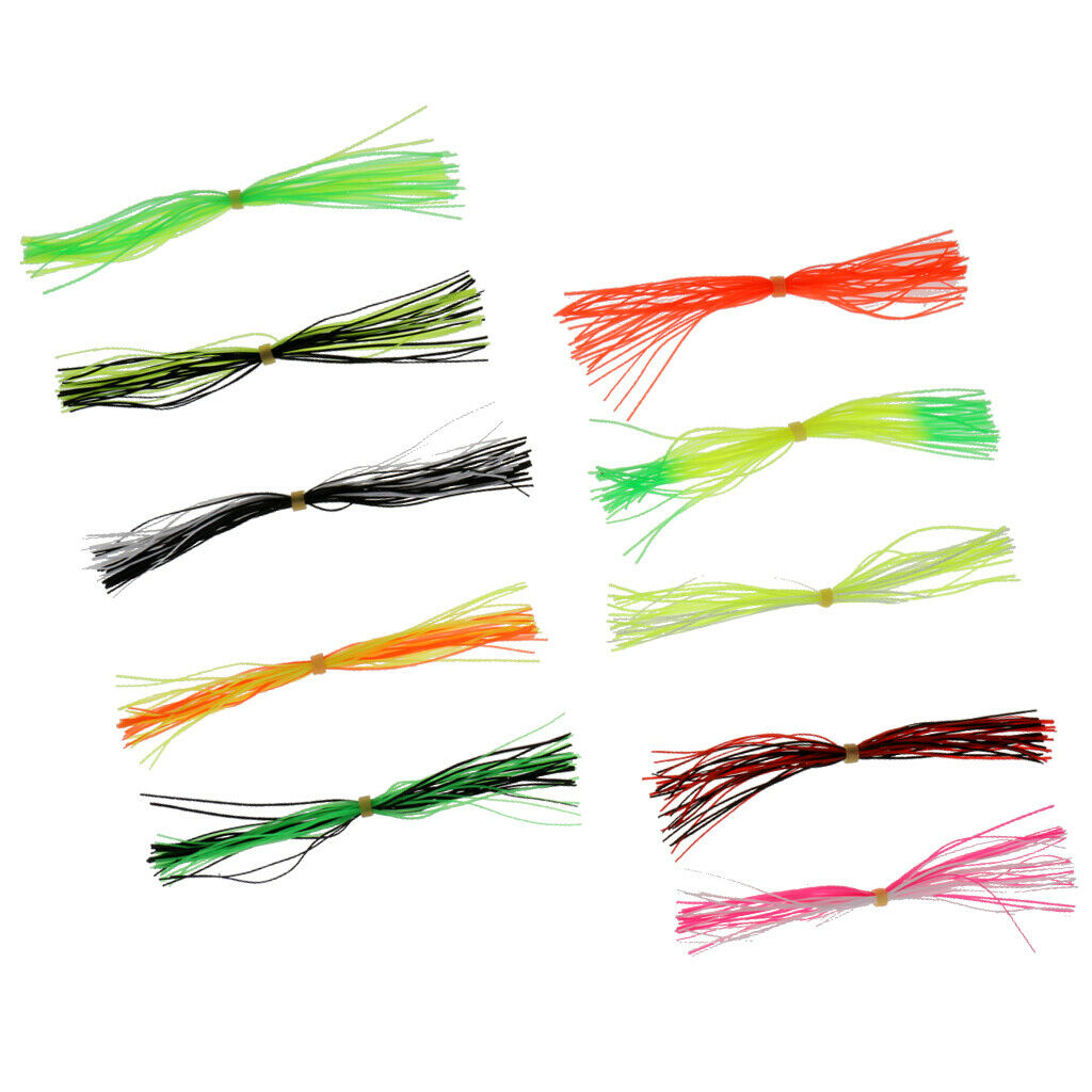 10 Bundles Fly Tying Threads Skirts for Fishing Flies Lures Beard Making