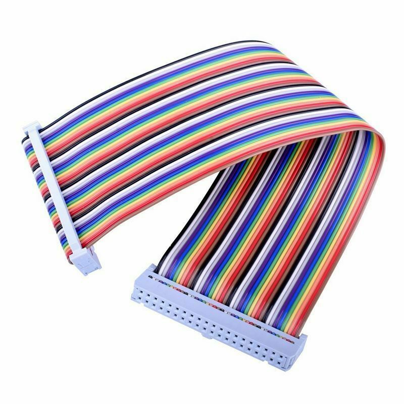 For RPi GPIO Breakout Expansion Board + 20cm FC40 40pin Flat Rainbow Ribbon CaT8