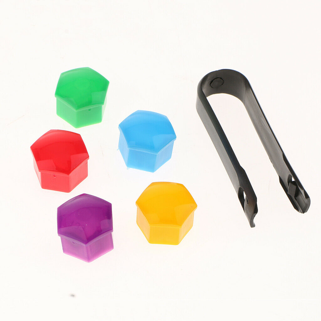 100 Pieces Locking Wheel Lug Bolt Center Nut Covers Caps with Removal Tool