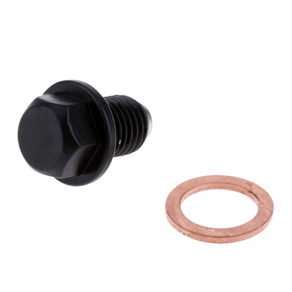 Oil Drain Plug Bolt For YAMAHA FZ FJ MT 09 YZF-R1 R6 TRX850 Black