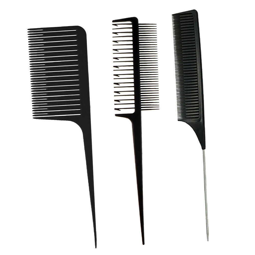 3 Pieces Hair Weaving Highlighting Foiling Hair Comb Hair Color Dyeing Combs