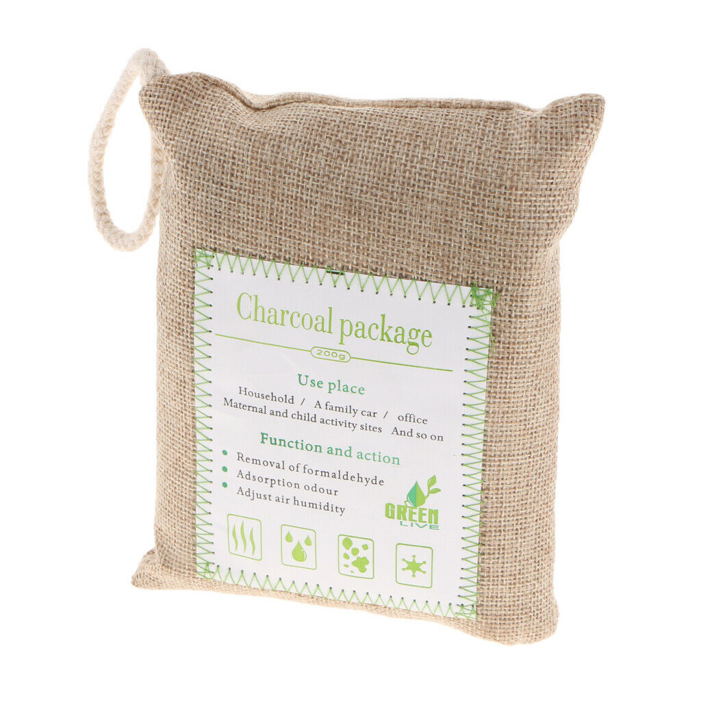 2pc Bamboo Charcoal Natural Air Purifying Freshener Bag Odor Eliminator Gray