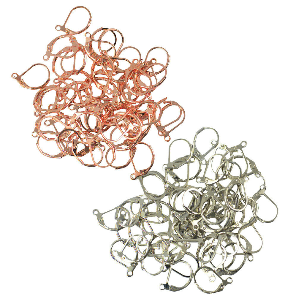 100pcs French Hooks Ear Wire Connector Lever Back Earrings Finding Wholesale