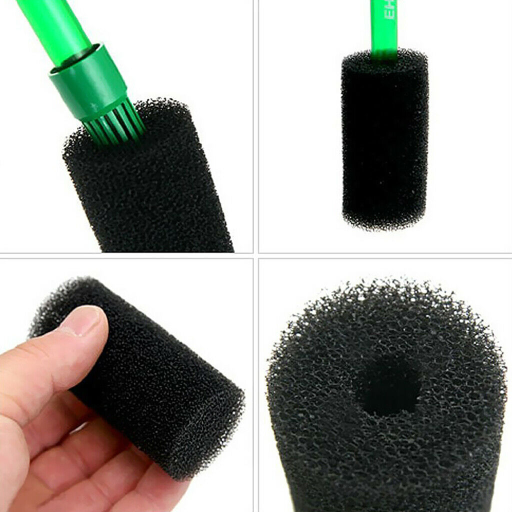 3.5x6cm Black Pre-Filter Foam Sponge Roll for Aquarium Fish Tank 20 Pack