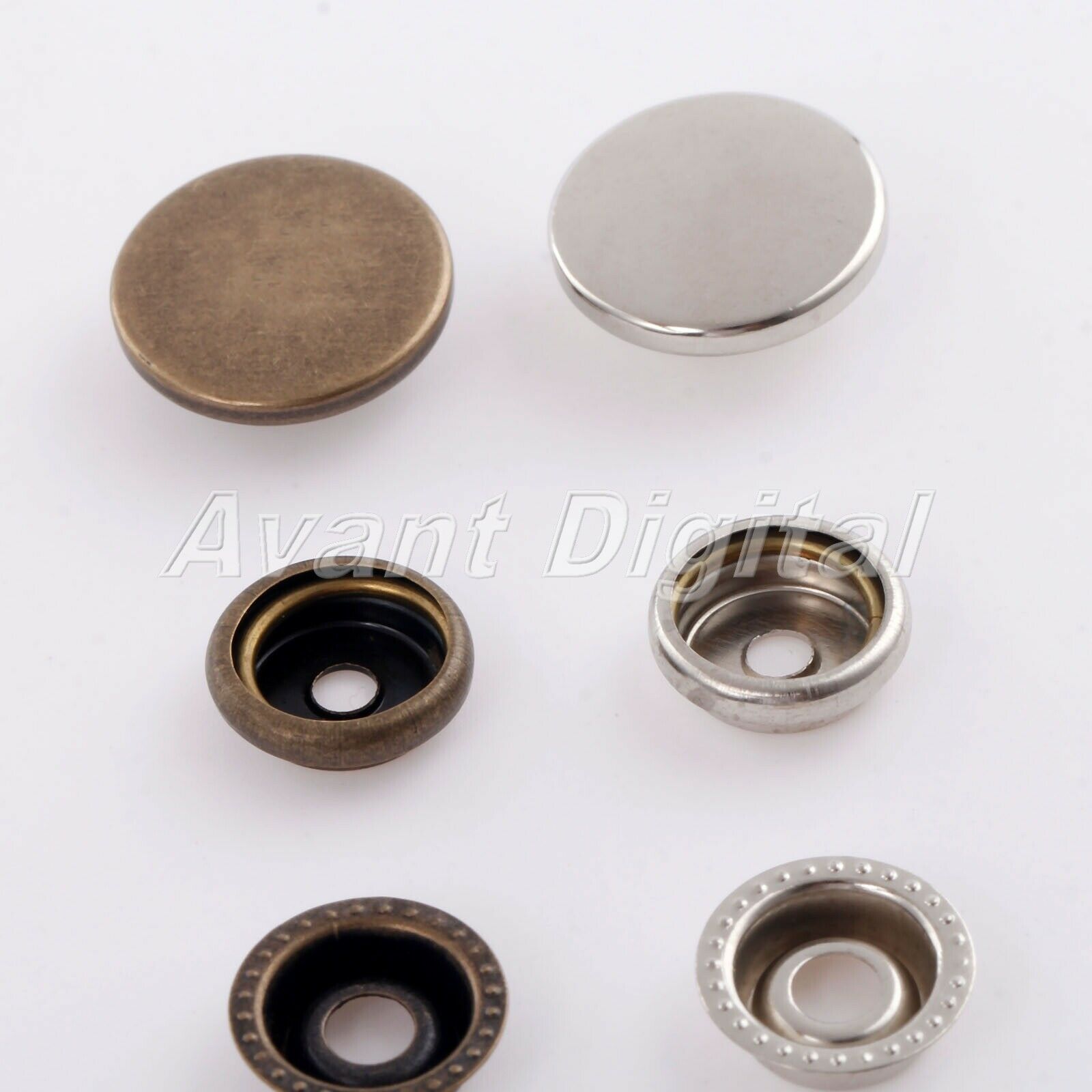 17mm 40Sets Snap Fastener Buttons + 3Pcs Tools Press Studs Sewing Leather Craft