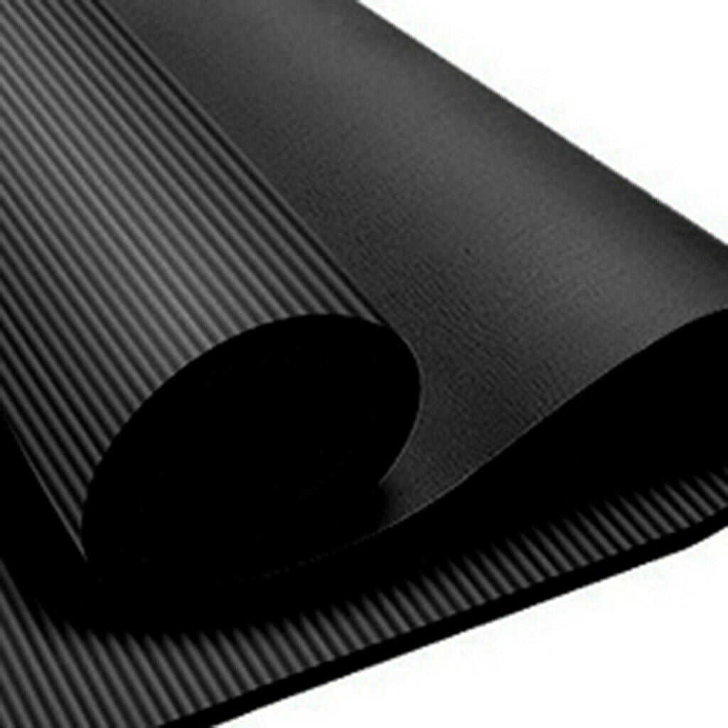 Yoga Mat Women Men Pad Gymnastic Picnic Pilates Training Cushion Black
