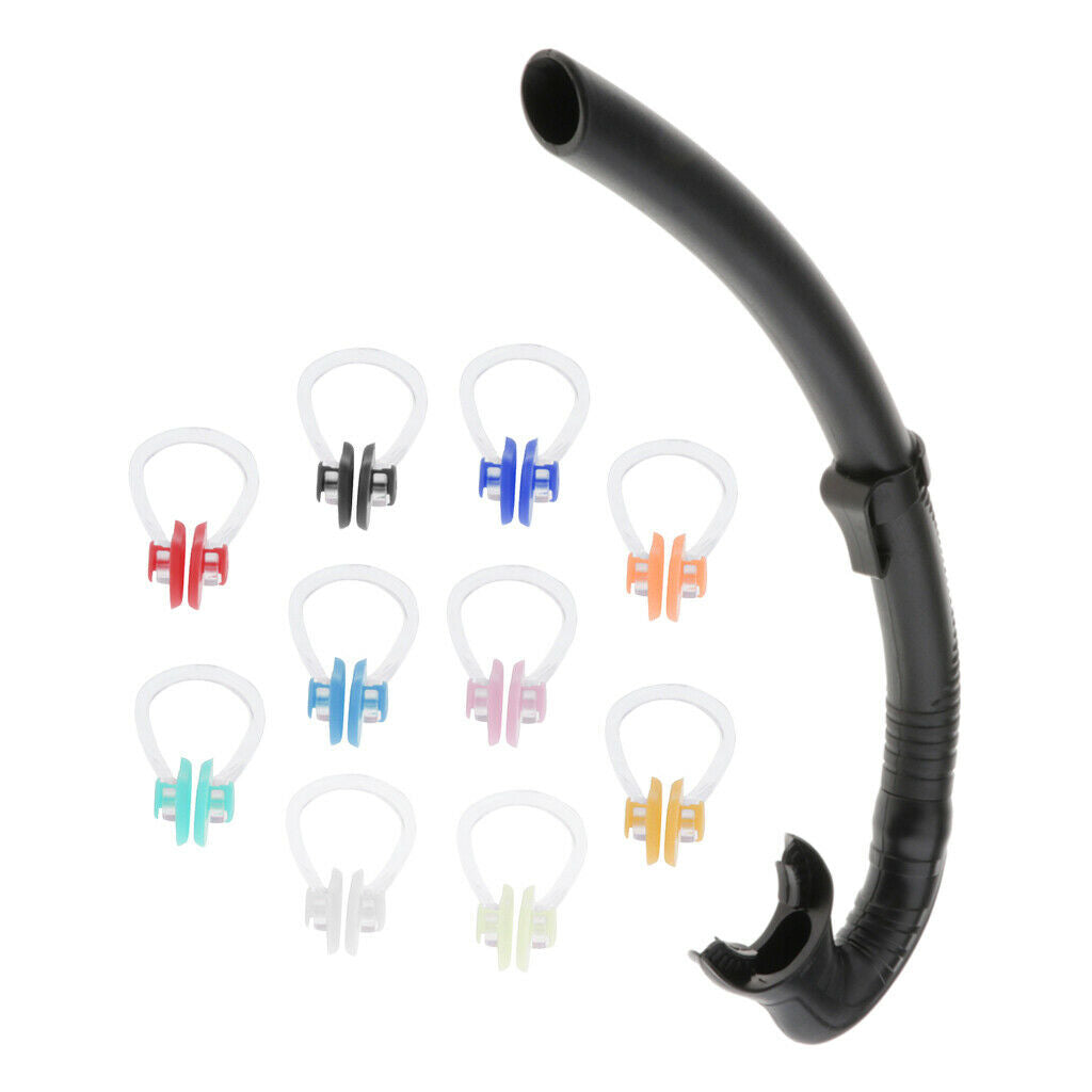 Premium Swimming Snorkel Mouthpiece Snorkeling Nose Plug Clip Equipment Gear
