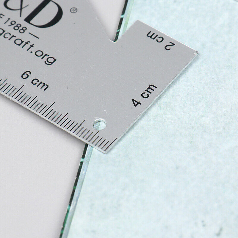 1Pc Metal Hem Measurement Hand Gauge Sewing Ruler With Graduations For PatchFCA