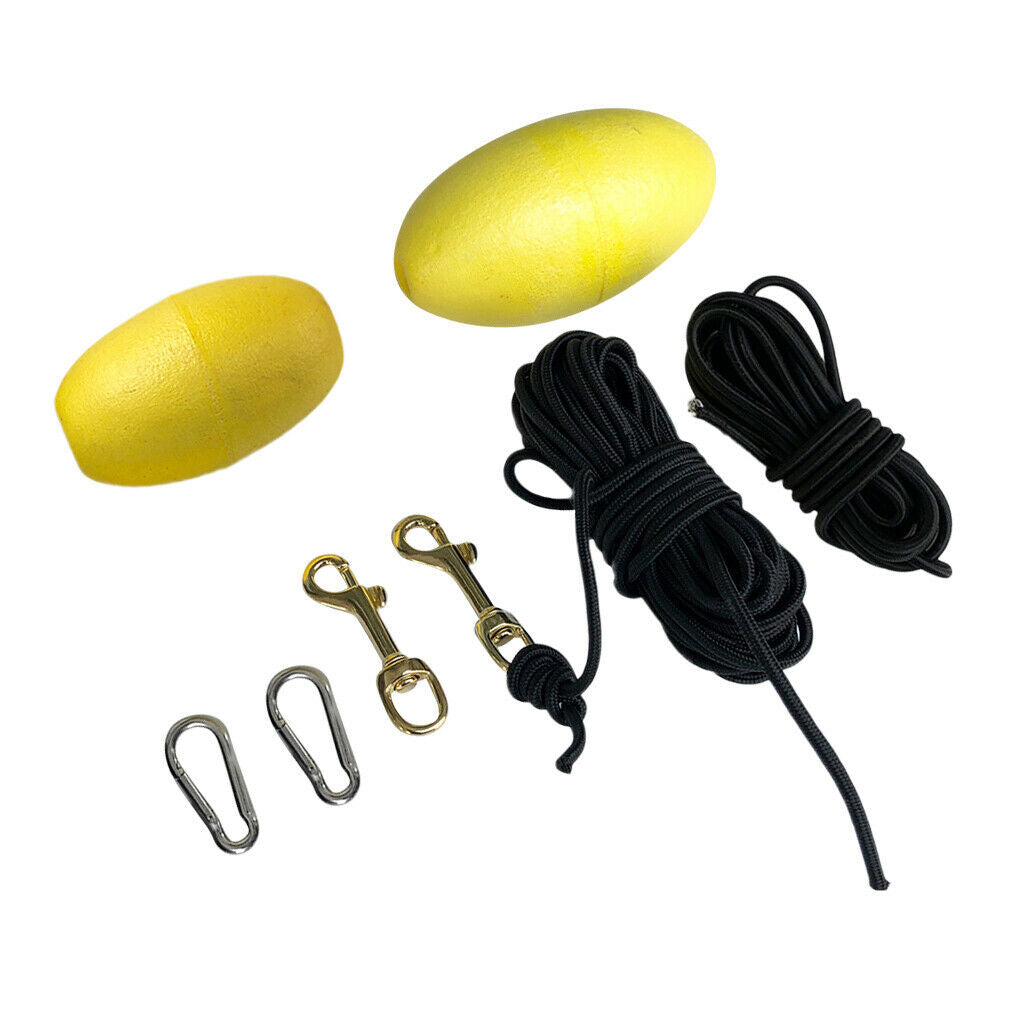 8 Pieces / 2 Set Kayak Drift Anchor Tow Rope Throw Line Hook Bolt Snap Clip