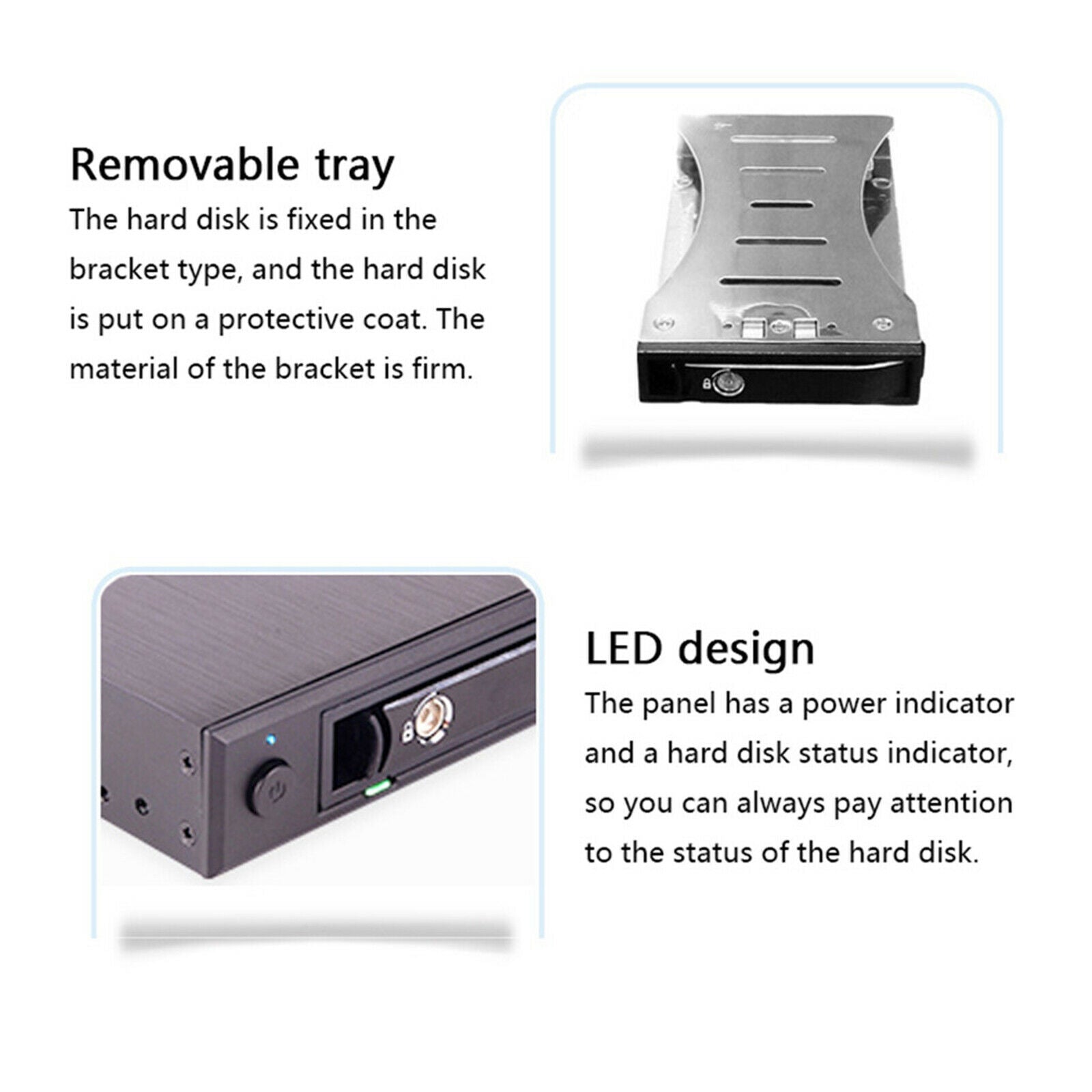 2.5 Aluminum Internal SATA Backplane Enclosure 2.5" SATA HDD/SSD Enclosure