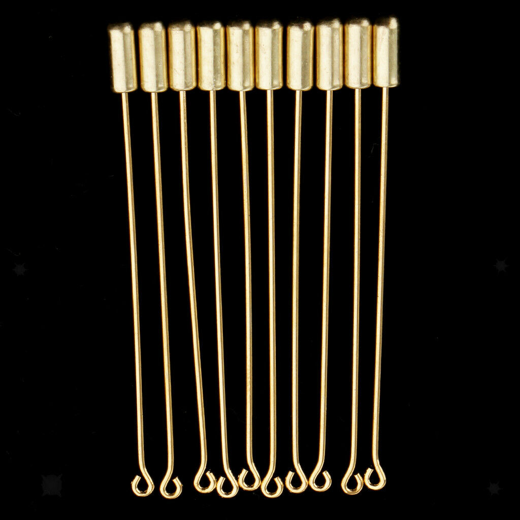 Pack of 10 7.1cm Long Needle Brooch DIY Findings Pin Handmade Jewellery DIY