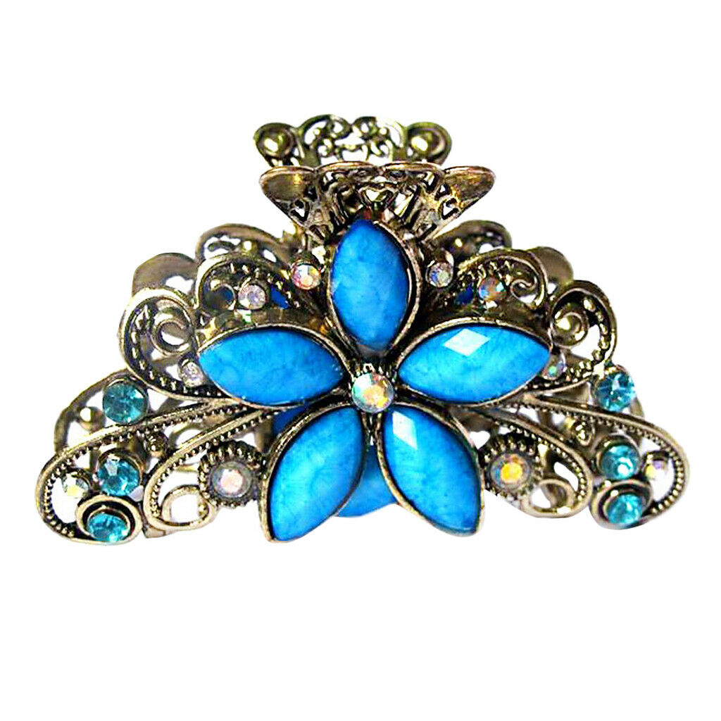5Pieces Lady Rhinestone Butterfly Flower Hair Grip Claw Headwear Clamp Clips