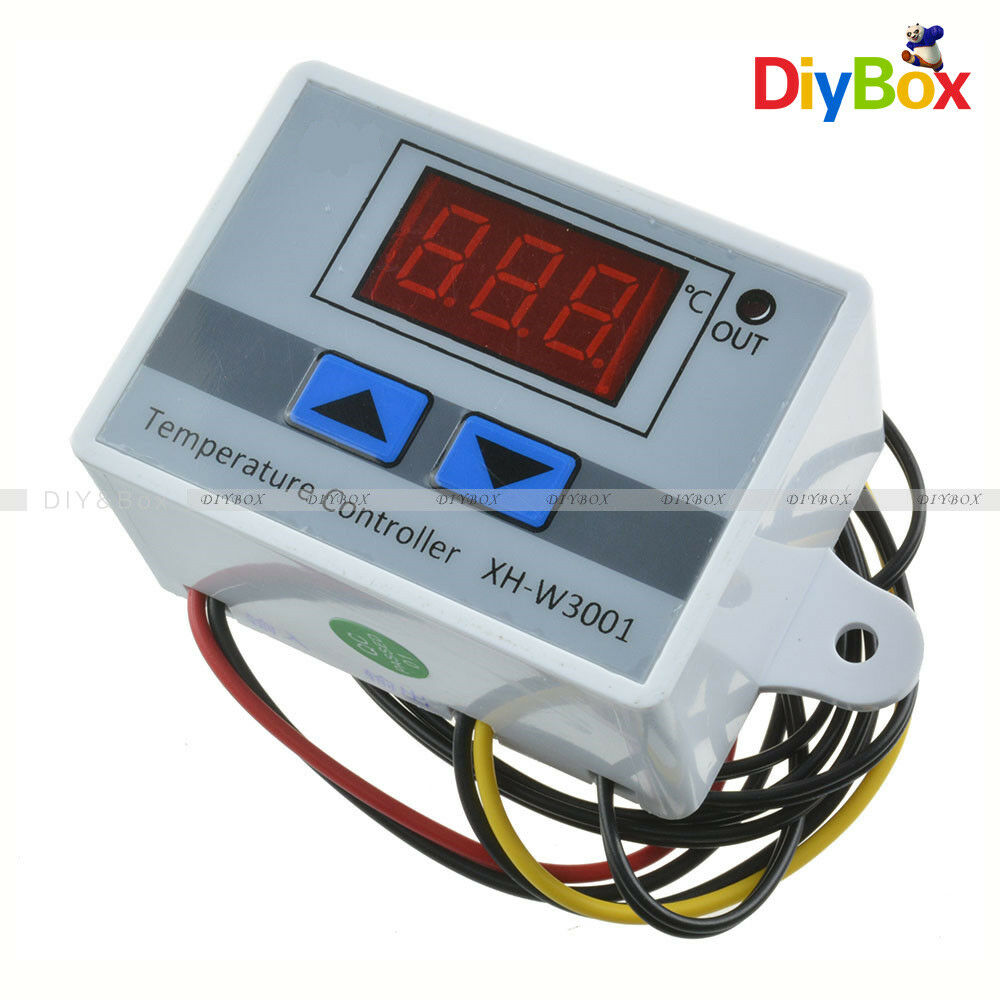 24V White Digital LED Temperature Controller 5A Thermostat Control Switch Probe