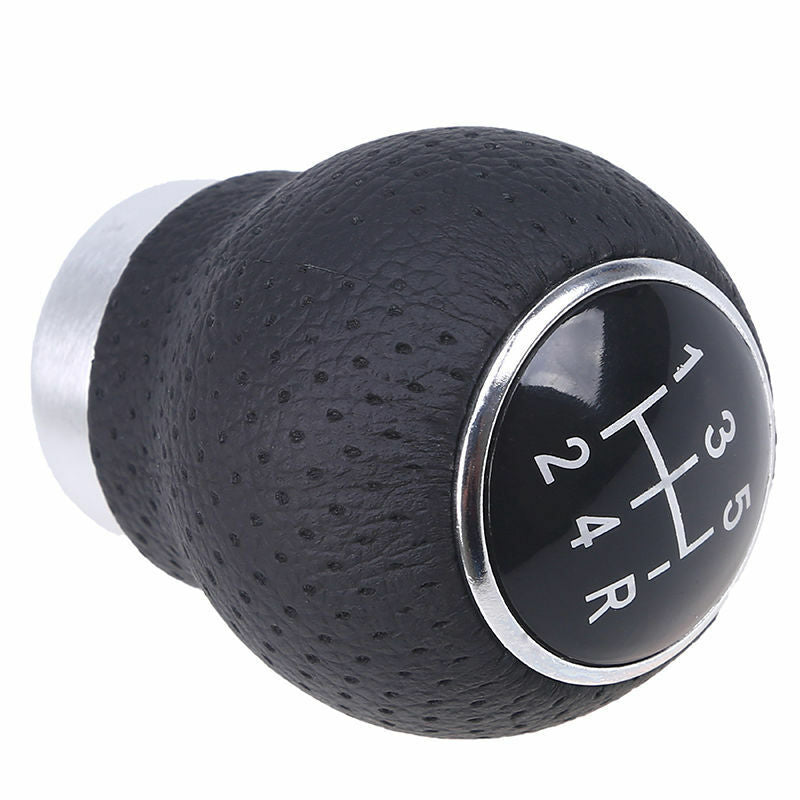 High Quality Black Leather Aluminum Manual Car Gear Leather Shift Knob Shifter