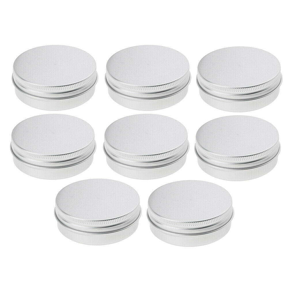 32x Screw Round Tin 60ml for Lip Balm Crafts Cosmetics Candles Storage Kits