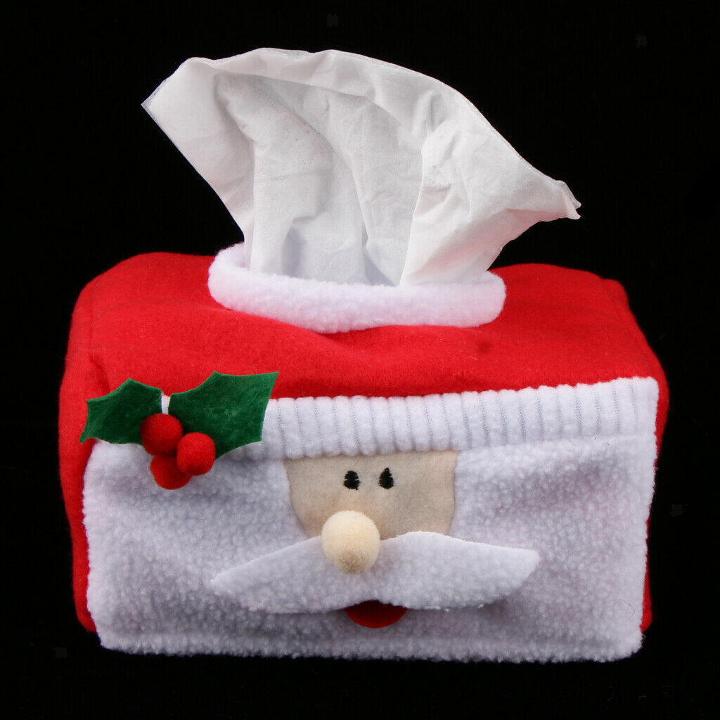 Christmas Tissue Box Napkin Holder Paper Towel Box   Santa