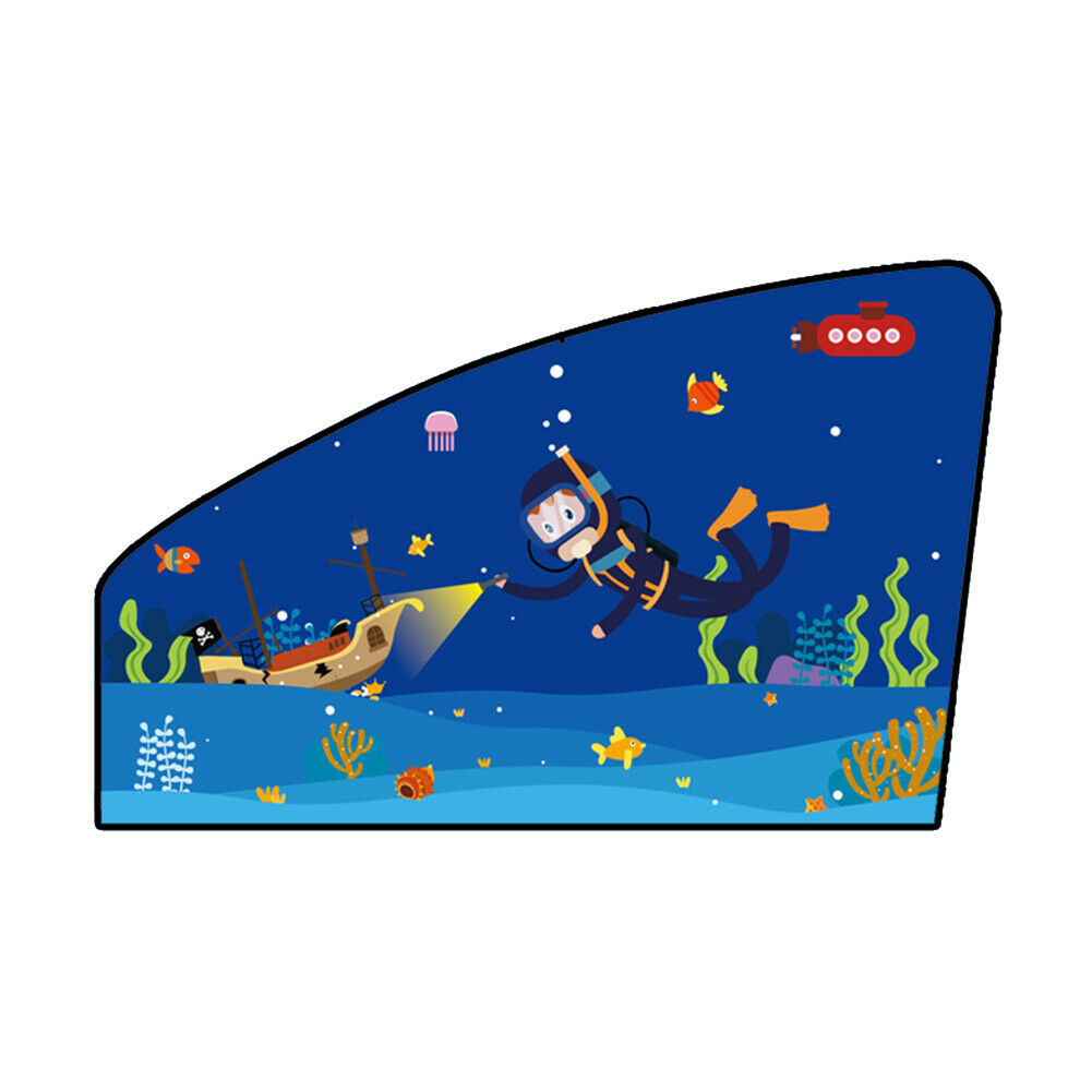 Foldable Car Magnetic Sun Block Curtain UV Protection Copilot Side Undersea PAT