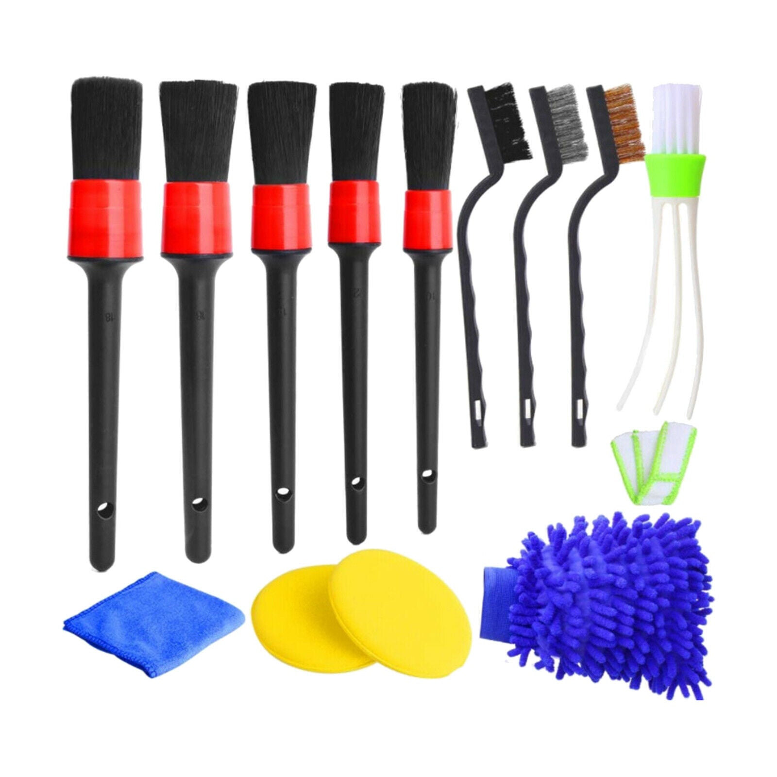 13x Car Detailing Brush Set Dashboard Air Outlet Clean Brush Tools