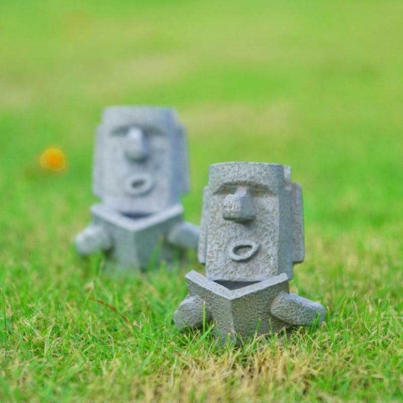 Exquisite Decorative Stone Man Pencil Holder Ideal for Student Children Teacher