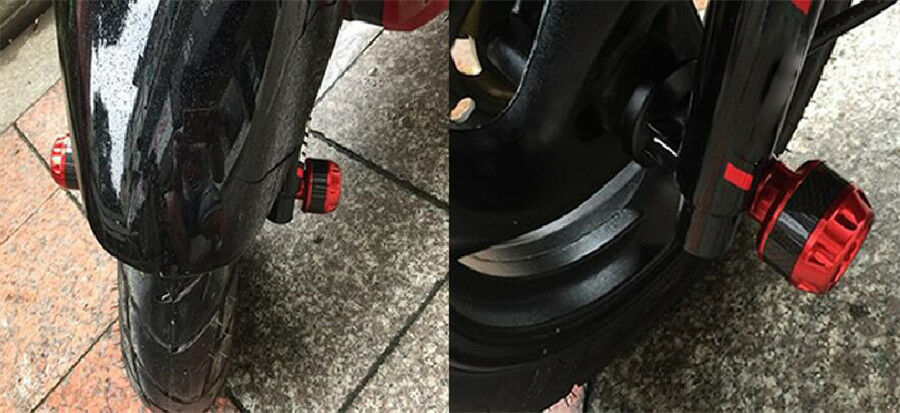 1 Pcs Black & Carbon Fiber Motorcycle Front Fork Frame Sliders Crash Protection