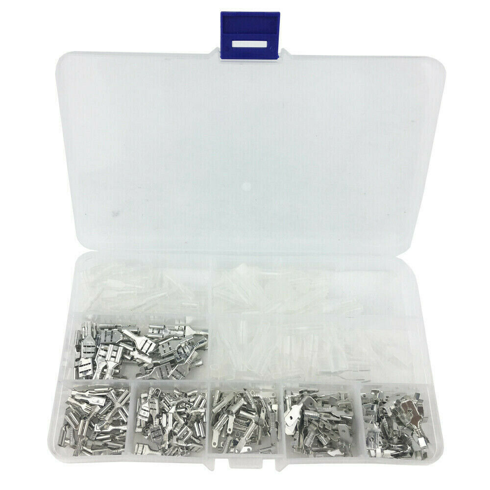 285x Crimp Terminals Spade Connectors Male Female Wire Insulated 2.8/4.8/6.3 Kit