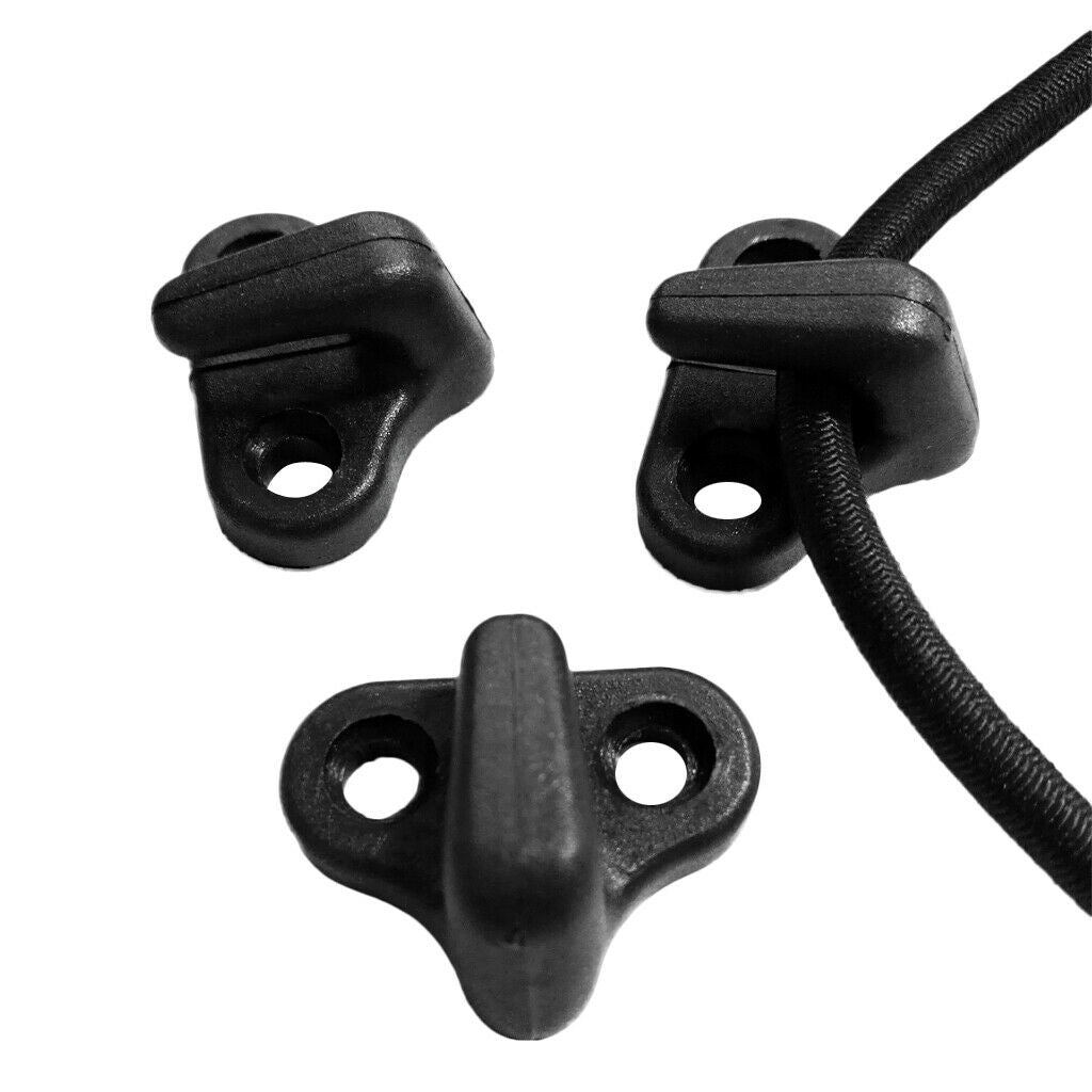4x Durable Nylon Canoe Kayak Lashing Hooks Bungee Kit Replacement w/ Screws