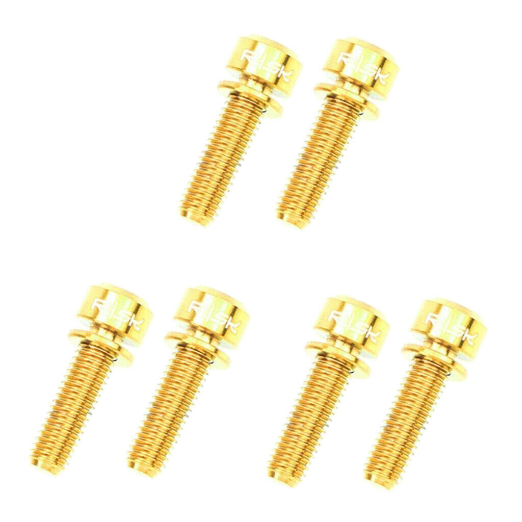 12 Pieces Titanium Alloy Bike Handlebar Stem Screws Bike Stem Bolts M5x20mm
