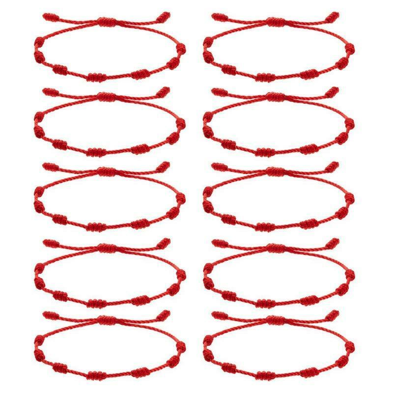 7 Knots Red Rope Bracelet Male Female Youth Friendship Bracelet Good Luck Amulet