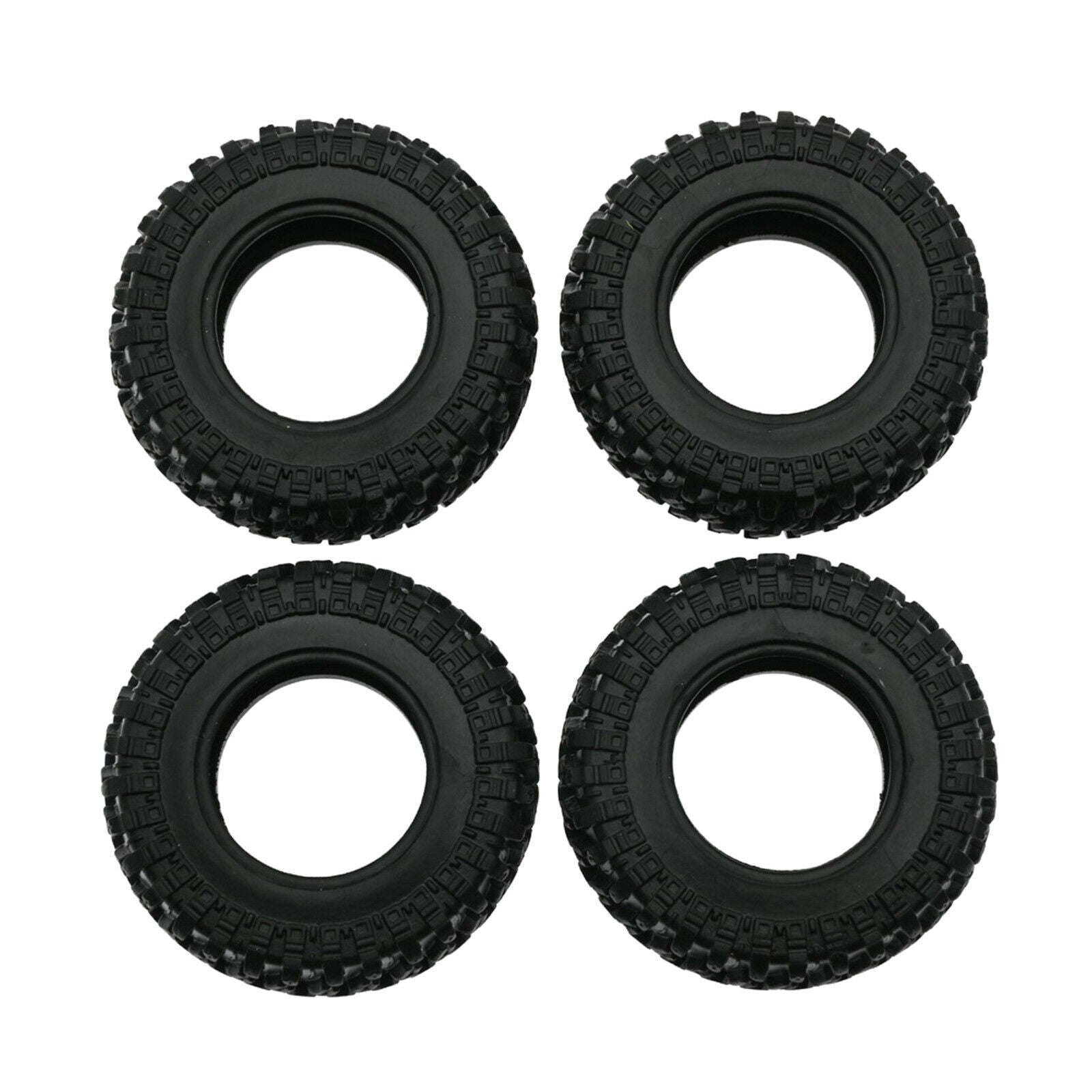 4Pieces RC Rubber Tires Set for Axial SCX24 AXI90081 Crawler Car Buggy
