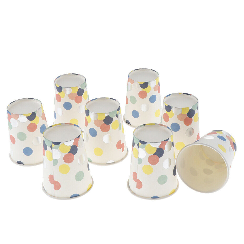 8Pcs Paper Disposable Cups Hot Cold Beverage Drinking Cup for Water, Juice