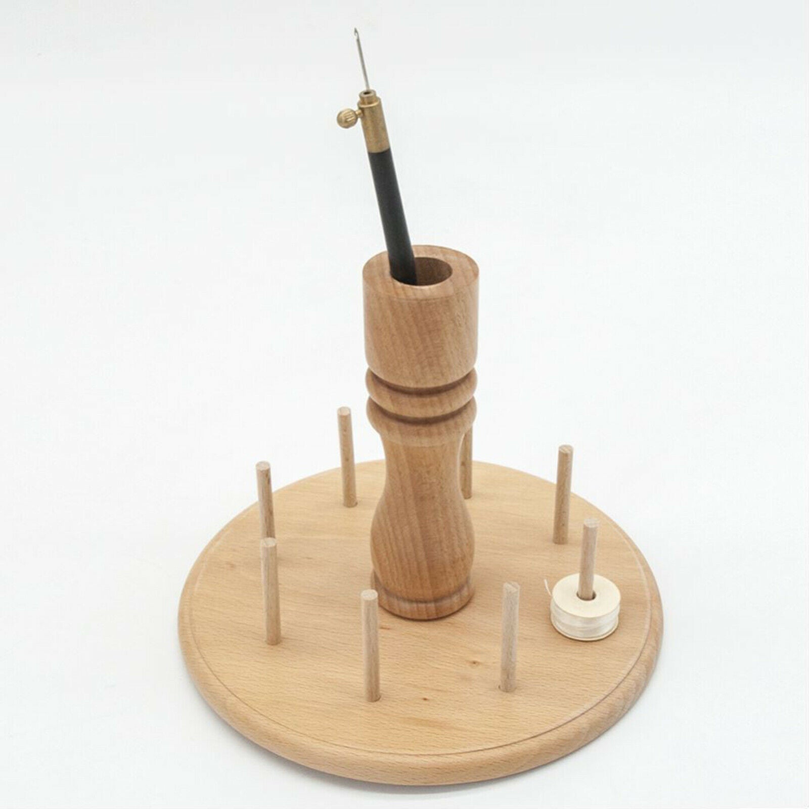 Wooden Standing Thread Holder 8-Spool Sewing Thread Organizer Quilting Tool