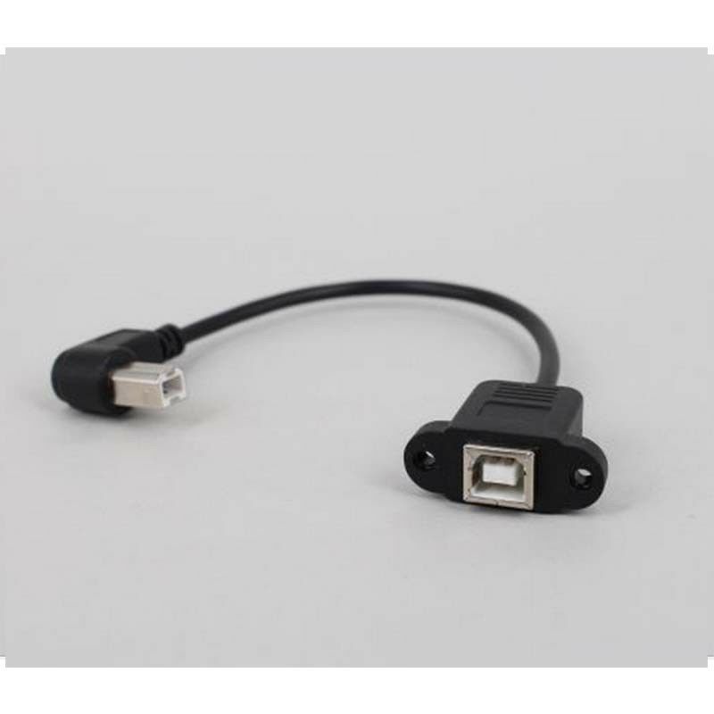 90 degree USB2.0 Female to Printer Scanner B Male Cable Cord lead & Screw Lock B