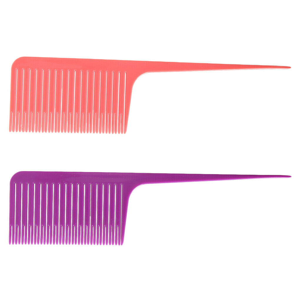2pcs Plastic Weave Highlighting Foiling Hair Combs for Salon Comb Tool