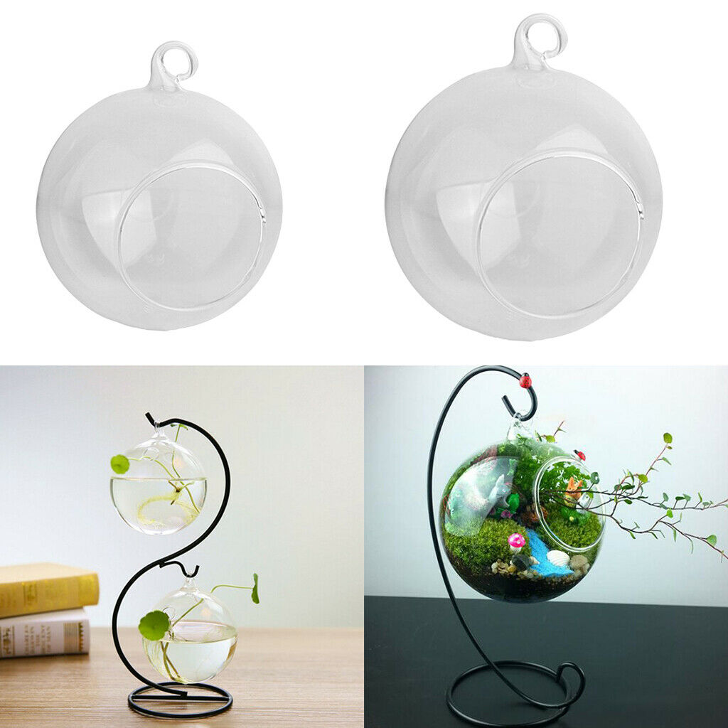 2pcs Ball Shape Flowerpot Hydroponic Vase Home Garden Decoration