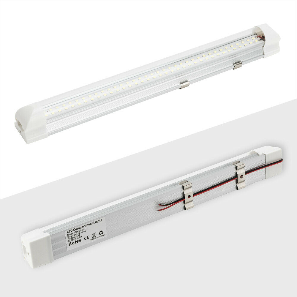 12V 72LED ON/OFF Switch Interior Light Strip Bar Fit Car Caravan Van Bus US