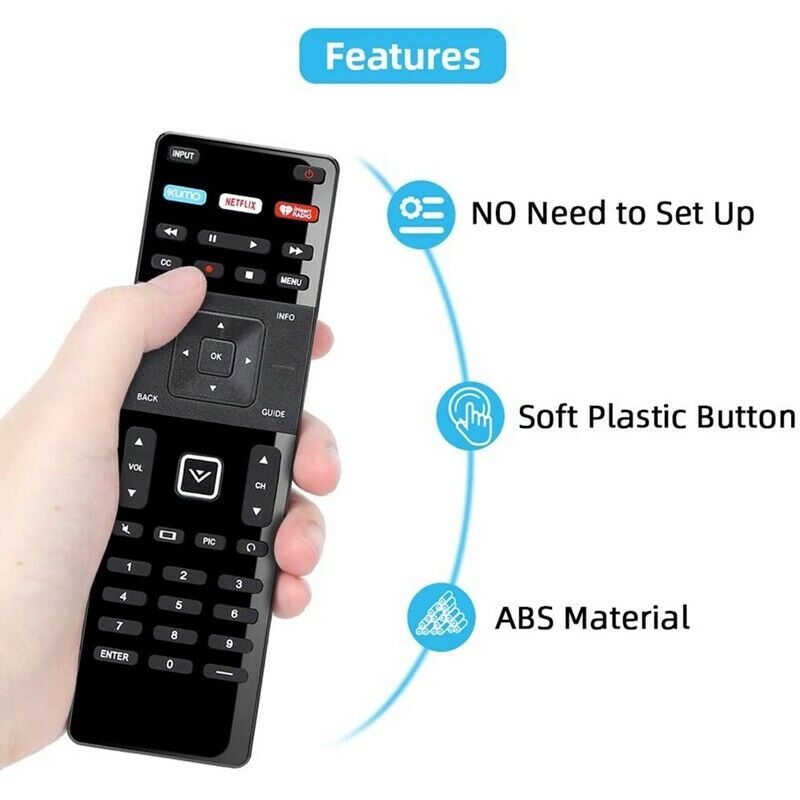 XRT122 Remote Control,Replacement Remote for Vizio TV TV D39H-D0/D390/D50U-D1/R9