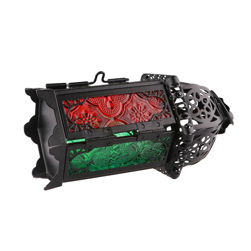Black Metal Tea Light Candle Holder Garden Lantern Wedding Lantern Light