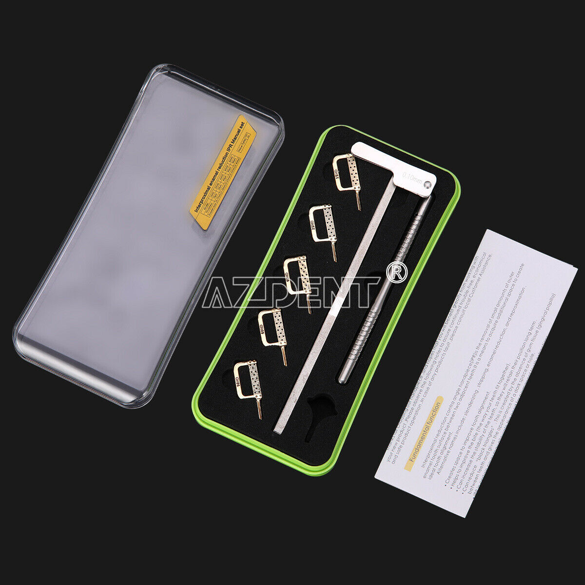 Orthodontic Interproximal Enamel Reduction IPR Gauge Handle Polishing Strip Kit