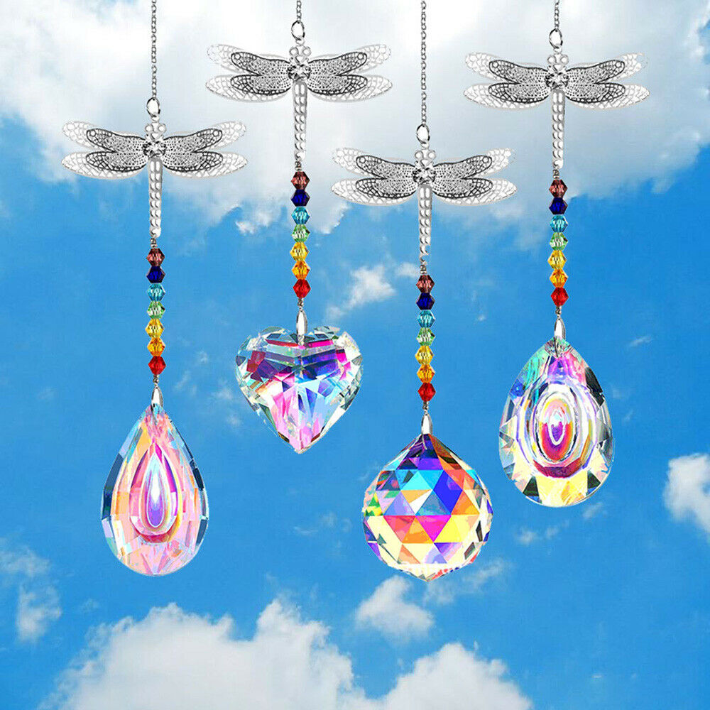 Crystal Chandelier Pendant Ornaments Prism Sun Catcher Home Garden Hanging Decor