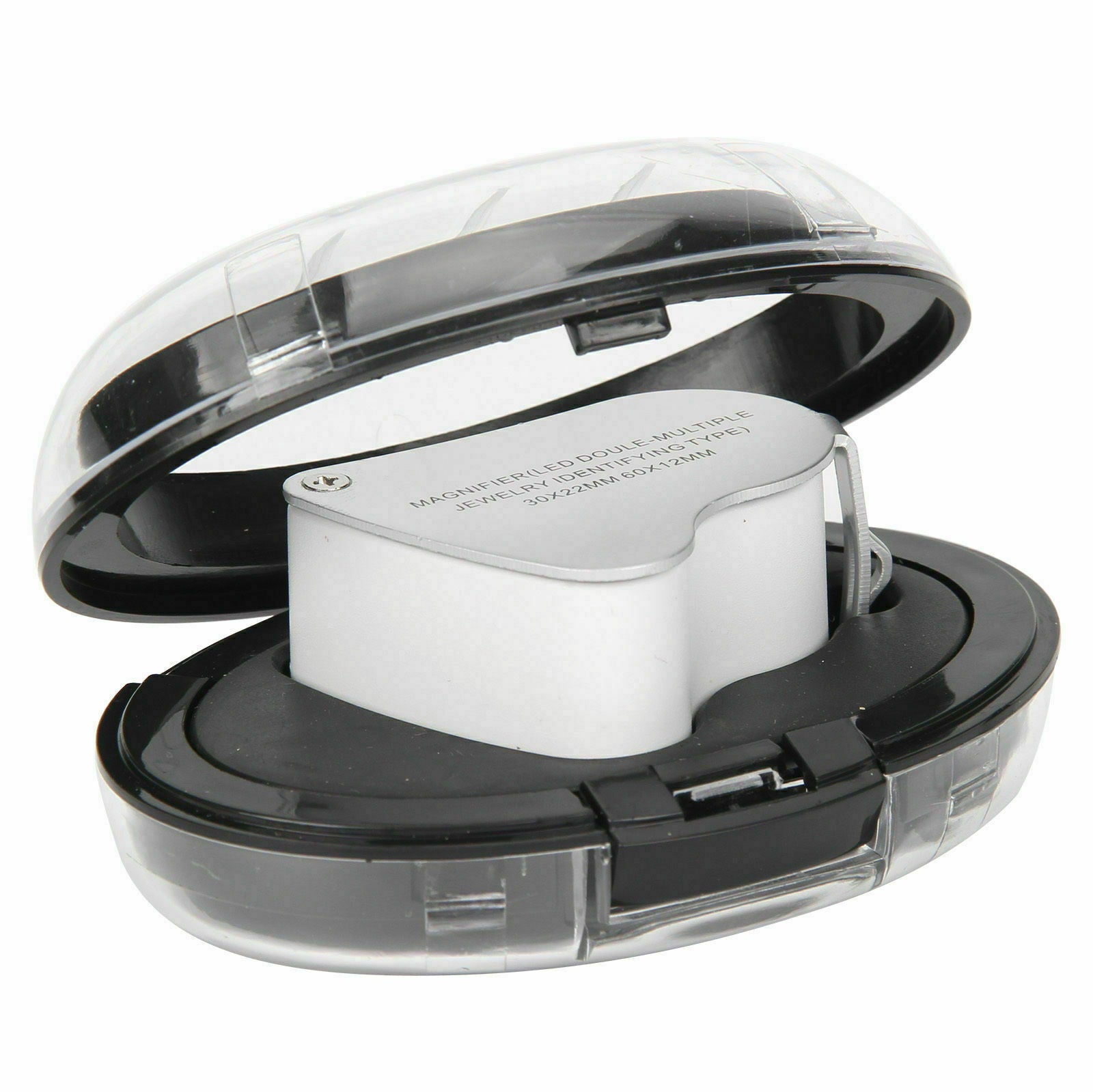 1xJewellers Eye Jewelry Lens Glass Loupe 30X&60X Magnifier Magnifying LED Lights