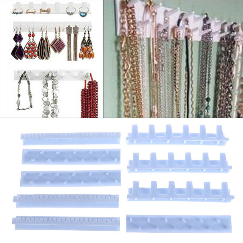 9 in 1 Wall Hanging Jewelry Hooks Display Organizer Earring Necklace Ri.l8