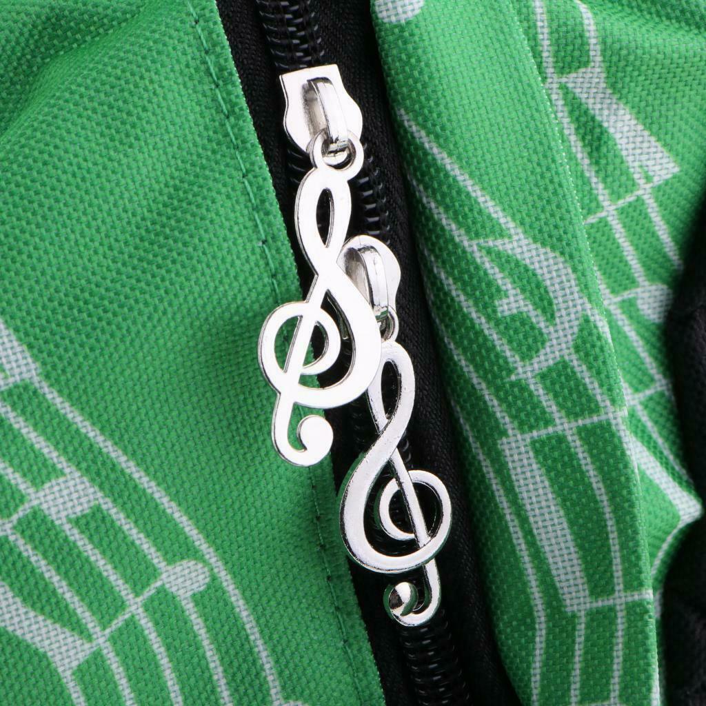 Piano Keyboard Music Note Backpack School Bag Shoulder Travel Daypack Green