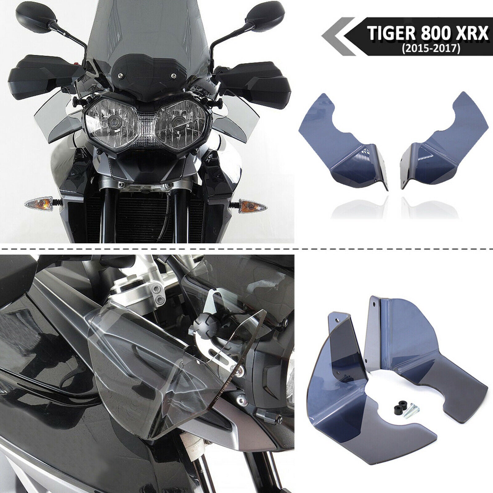 2PCS Motorcycle Hand Guards Wind Deflector Hand Shield Handguard Compatible with