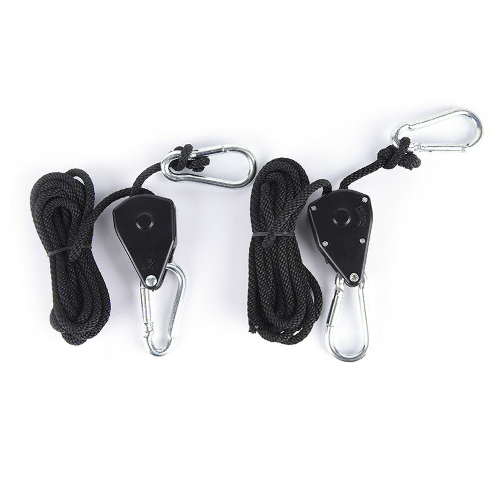 2pcs/pack 1/8 Inches rope ratchet reflector grow light hangers light lifteFB FT