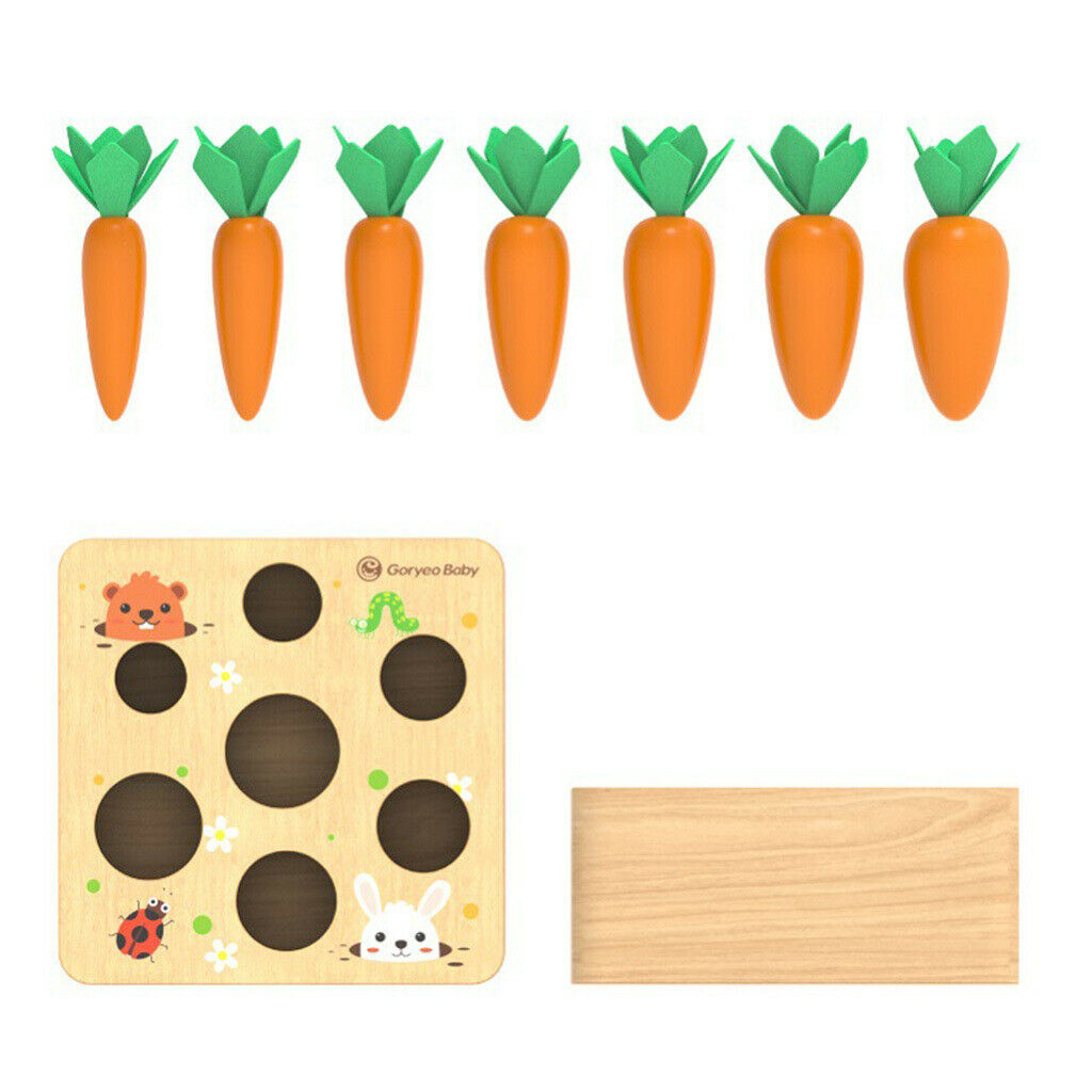 Wooden Carrot Board Finger Flexibility Kit Early Educational Color Gift