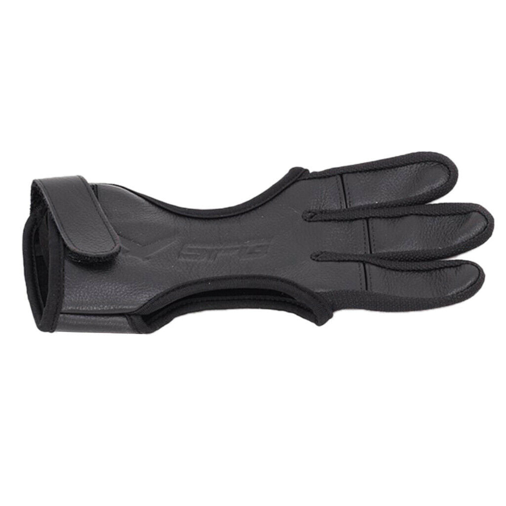Archery 3 Finger Guard Protector Leather Finger Gear Safety Gloves XL