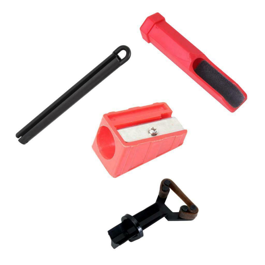 4x   Snooker   Pool   Cue   Tip   Repair   Kit   Clamp   Grinding   File   Tips