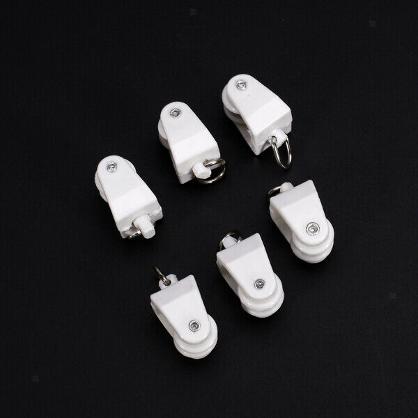 3x 10x White Plastic Window Curtain Track Rail Runners Gliders With Eyelet