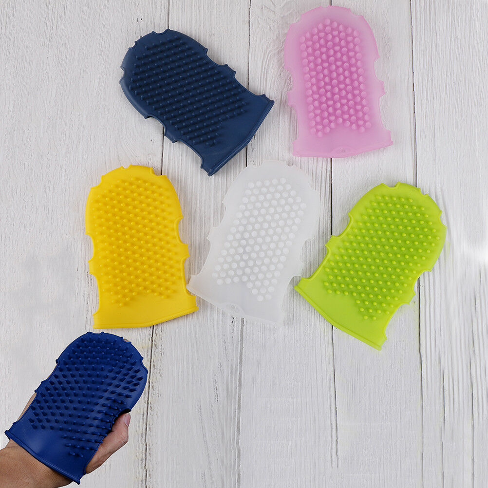 1Pc Silicone massage scrub gloves for peeling body bath brush exfoliating glo BD