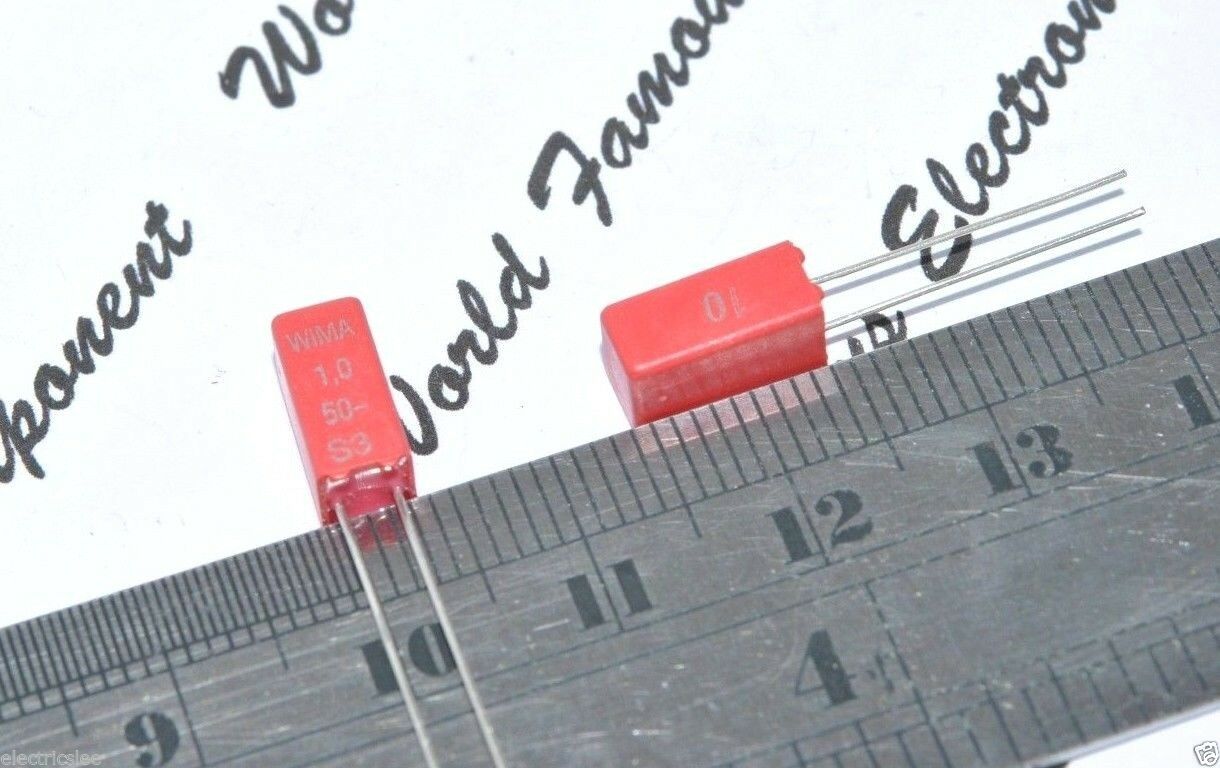 5pcs - WIMA MKS02 1uF (1µF) 50V 10% pitch:2.5mm Capacitor MKS0B041000F00KSSD